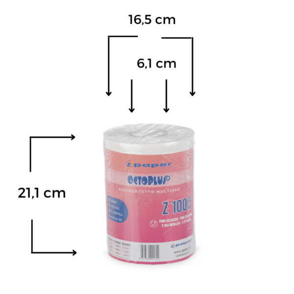 Z1000 – 24 Rotoli 1000 usi. Carta Pura Cellulosa - immagine 3