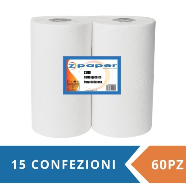 C200 – 60 Rotoli di Carta Igienica Domestica - immagine 2